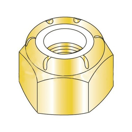 NEWPORT FASTENERS Nylon Insert Lock Nut, 1-1/4"-7, Steel, Grade C, Yellow Zinc, 35 PK 456515-BR-35